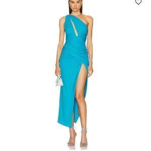 NICHOLAS Vibrant Blue Asymmetrical Dress